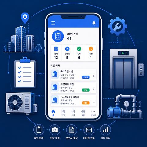 현장 서비스 관리(FSM) 시스템 화면